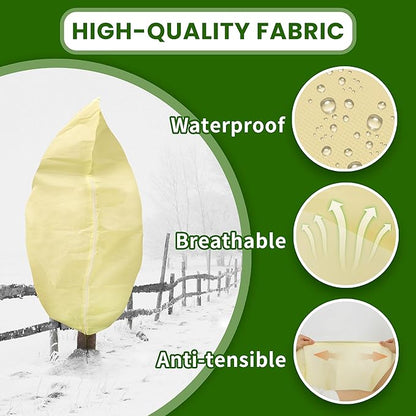 78x41inches Plant Covers Freeze Protection,4 Packs Thickened 2.82oz/yd²Frost Cloth for Outdoor Plants,Winter Tree Covers with Zipper&Drawstring,Plant Blanket for Winter Plant Covers Freeze Protection