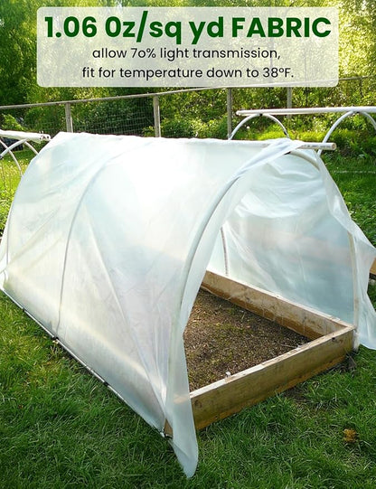Plant Covers Freeze Protection, 10 ft x 33 ft 1.0 oz/yd² Reusable Frost Protection Floating Row Cover, Frost Blankets for Plants, Frost Cloth for Cold Weather Snow, Winter Frost Pests Protection