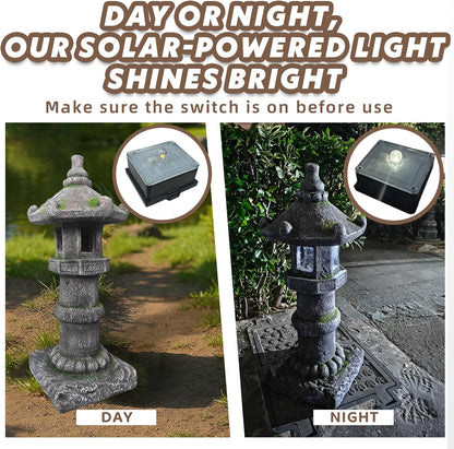 Solar-Powered Pagoda Lamp