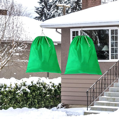 3 Pack Winter Plant Covers Freeze Protection, 19.6" x 39.3" Frost Blankets for Outdoor Plants with Drawstring, Tree Covers Bags Shrub Covers for Winter Cold Weather, Rose Bush Cover for Winter