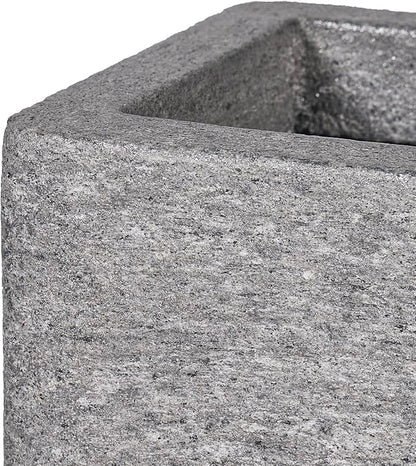 24 Inch Rectangular Concrete Planter,Durable All-Weather Use with Drainage Holes,Large Rectangular Planter for Outdoor Indoor Plants