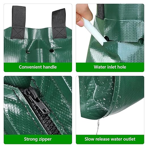 Tree Watering Bags 20 Gallon – 3 Pack Slow Release Drip Irrigation for Trees, PVC Tree Watering Bag for New & Established Trees, Deep Watering in 5–8 Hours, Ideal for Fruit Trees & Young Saplings