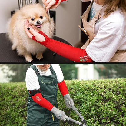 Schwer AIR-SKIN Arm Sleeves for Men & Women S906, ANSI A6 Cut Resistant Arm Protectors for High Risk Work, Non-PFAS, UPF50+ UV Protection Cooling Gardening Sleeves for Farming, Lightweight, Breathable