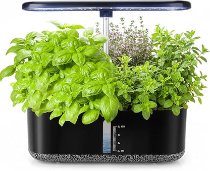 Hydroponics Growing System 14 Pods, Indoor Herb Garden with LED Grow Light, 5L Water Tank, Hydroponic Grow Kit with 3 Auto-Timers, Rotatable Light Panel, Gardening Kit Gifts