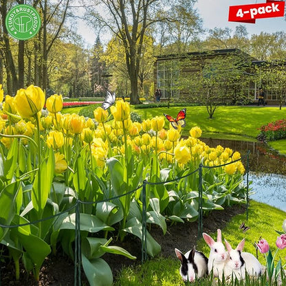 4 Pack Snake Plant Support Stakes, Peony Cages and Supports, Heavy-Duty Plant Stabilizer Support, Hydrangea Support Cage, Dahlia Support Ring, Plant Support Stake for Indoor and Outdoor Potted Plants