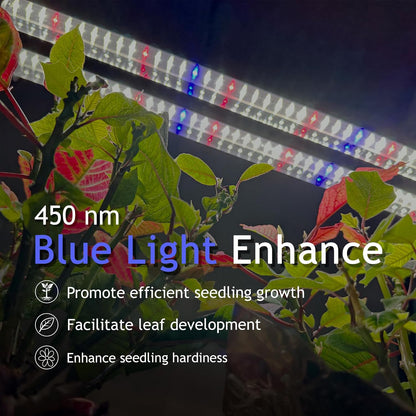 DYMOND Boostgro LED Seed Starter Grow Light 3FT Full Spectrum Linkable 5000k Daylight + 660nm Red + 450nm Blue Indoor Plant Lighting Fixture