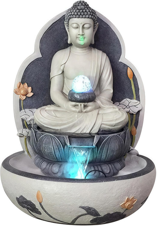 Outdoor Water Fountain Outside, Garden Fountain, Buddha Statue Outdoor/Indoor for Home, Buddha Decor & Gifts, Buddah, Buda, Budda, Buddhas, Chinese Decor & Gifts, Feng Shui (A)