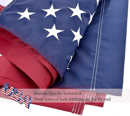 American Flag 3x5 FT Sleeve Banner Style(without Grommets), US Flag fo Outside Outdoor, Embroidered Stars, Sewn Stripes, American Flag Outdoor Heavy Duty