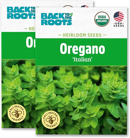 Back to The Roots 100% Organic Heirloom Seeds - Oregano Value Pack (140mg Total)