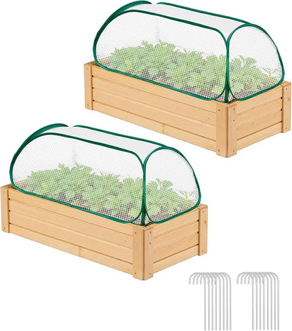 Garden Covers for Raised Beds, Plant Greenhouse Cover for Raised Garden Bed, Freeze Protection Humidity Domes for Gardening Germination and Seedling Propagation, Pest Protection, 2 Pack