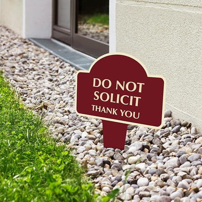 SmartSign Custom Designer Yard Stake Sign - Add Your Message, 12"x15", Vintage Dome-Top, 120 mil Aluminum Composite Sign w/Overcoat for Outside, Integrated Ground Stakes, Reflective Option, USA-Made