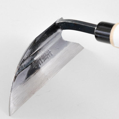Wazakura Japan Japanese Weeding Sickle - Sharp High-Carbon Steel Blade, Wooden Handle, Compact & Lightweight Hand Weeding Tool for Flower Beds & Vegetable Gardens, Made in Japan