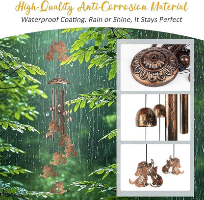 Cat Dog Wind Chimes for Outside,Gardening Gifts for cat Dog Lover，Women，Men，Mom，Birthday Party Decorations,Memorial Gifts,Wind Chimes Outdoors，Indoors,Room,Home,Wall,Garden,Patio,Yard Decor