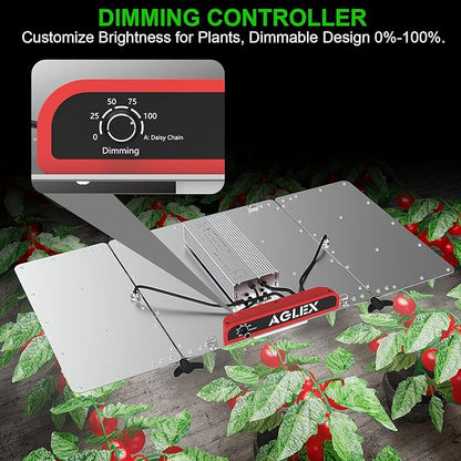 AGLEX K4000 LED Grow Light, 2024 Upgraded Grow Light with Daisy Chain & Dimmable, Full Spectrum Plant Grow Lights for Hydroponic Indoor Plants Seeding Veg Flower Growing Lamps 5X6 FT Grow Tent
