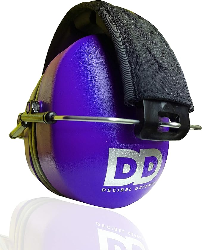 DECIBEL DEFENSE Professional Safety Ear Muffs 37dB NRR - The HIGHEST Rated & MOST COMFORTABLE Ear Protection for Shooting & Industrial Use - PROFESSIONAL HEARING PROTECTION (PURPLE)