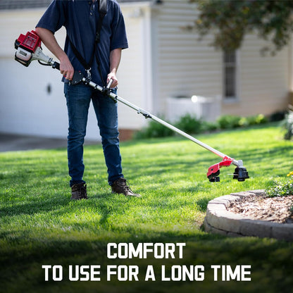 PowerSmart Gas Weed Wacker 2-Cycle 25cc Gas String Trimmer/Edger 16" and 10" Brush Cutter & Shoulder Strap Included