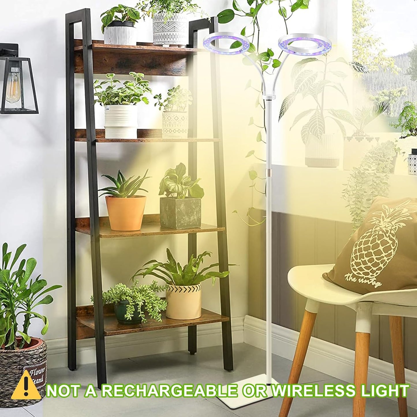 yadoker Desk Plant Grow Light for Indoor Plant, Dual-Head LED Grow Light,Height Adjustable,Automatic Timer with 8/12/16 Hours,10-Level Brightness,Ideal for Small Plant Grow