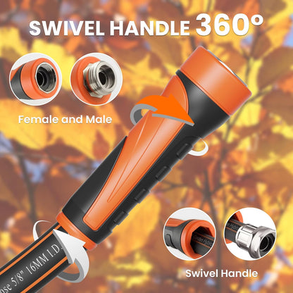 Giraffe Tools Short Leader Hose 3ft x 5/8", Heavy Duty Garden Water Hose, Flexible & Lightweight Hybrid Hose with Swivel Handle, Male to Female Fittings