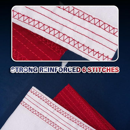 American Flag 20x30 ft TearProof Series, Heavy Duty Tough Spun Polyester USA Flags High Wind, US Flags for Outside Outdoor with Durable Embroidered Stars Sewn Stripes, 7 Brass Grommets