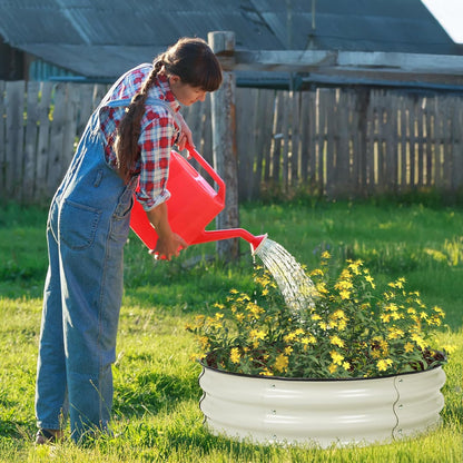 BPS Metal Raised Garden Bed, 2.5FT Diameter Galvanized Planter Raised Garden Boxes for Flower Planters, Vegetables Herb
