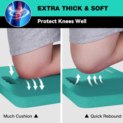WORKPRO Extra Thick Kneeling Pad, Soft Foam Cushioning for Knee, Large Foam Kneeler Mat for Gardening, Bathing Baby, Workout Supplies, 17.5 x 11 x 1.5 in, Robin's egg Blue