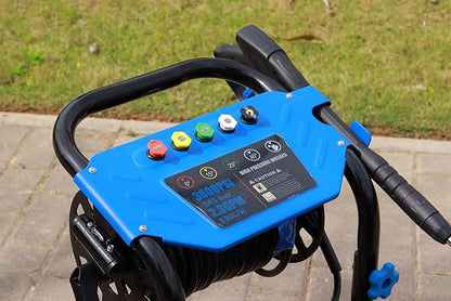 Gas Pressure Washer 3600 PSI, 2.3 GPM Heavy Duty High Power Washer,212CC Engine with 30FT Hose, Axial Aluminum Pump, Soap Tank, Spray Gun and Wand, 5 Quick Connect Nozzle (Blue)