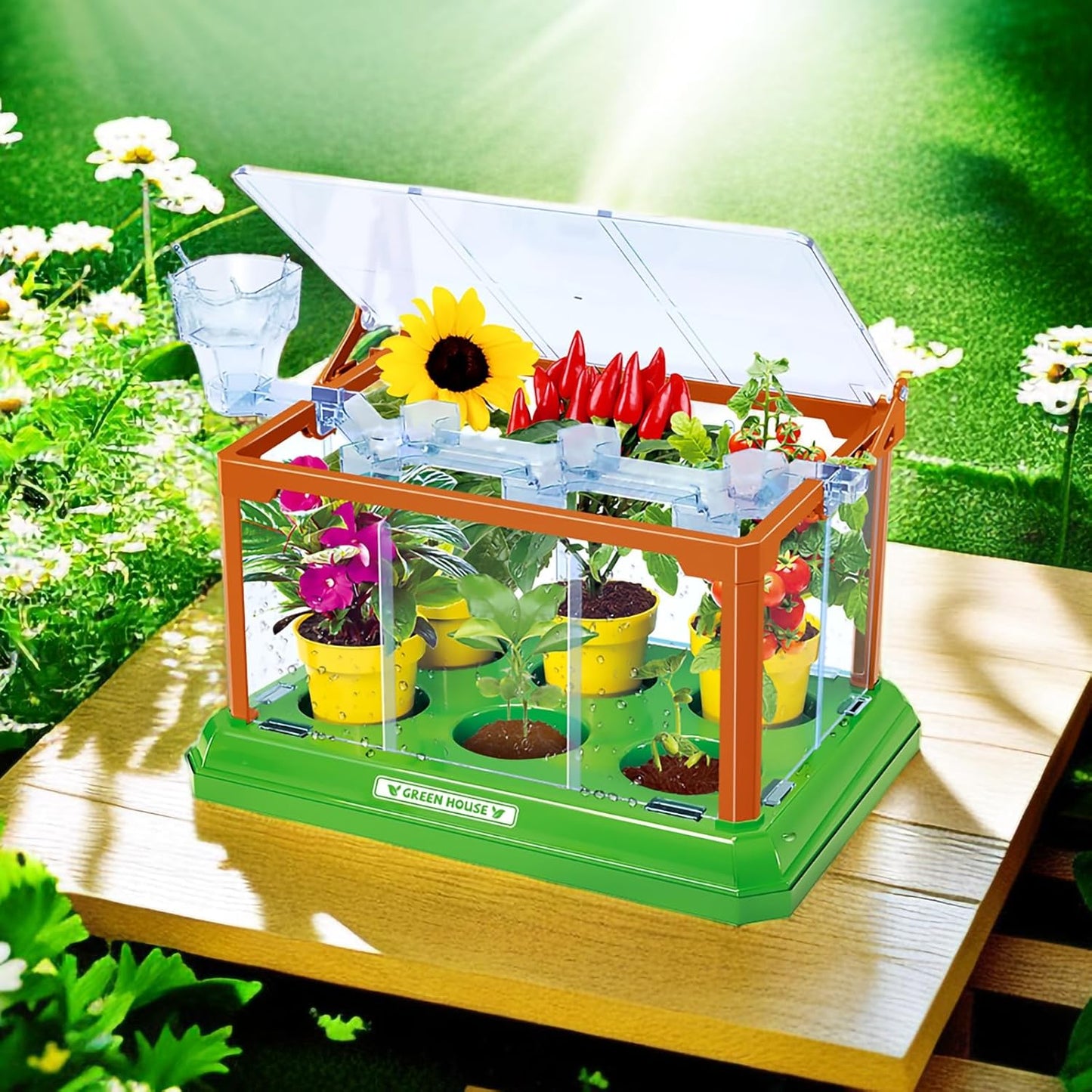 Kids Gardening Kit Greenhouse Growing Terrarium Kit Plant Growing Set Discovery Educational Gardening Gift for Boy & Girl