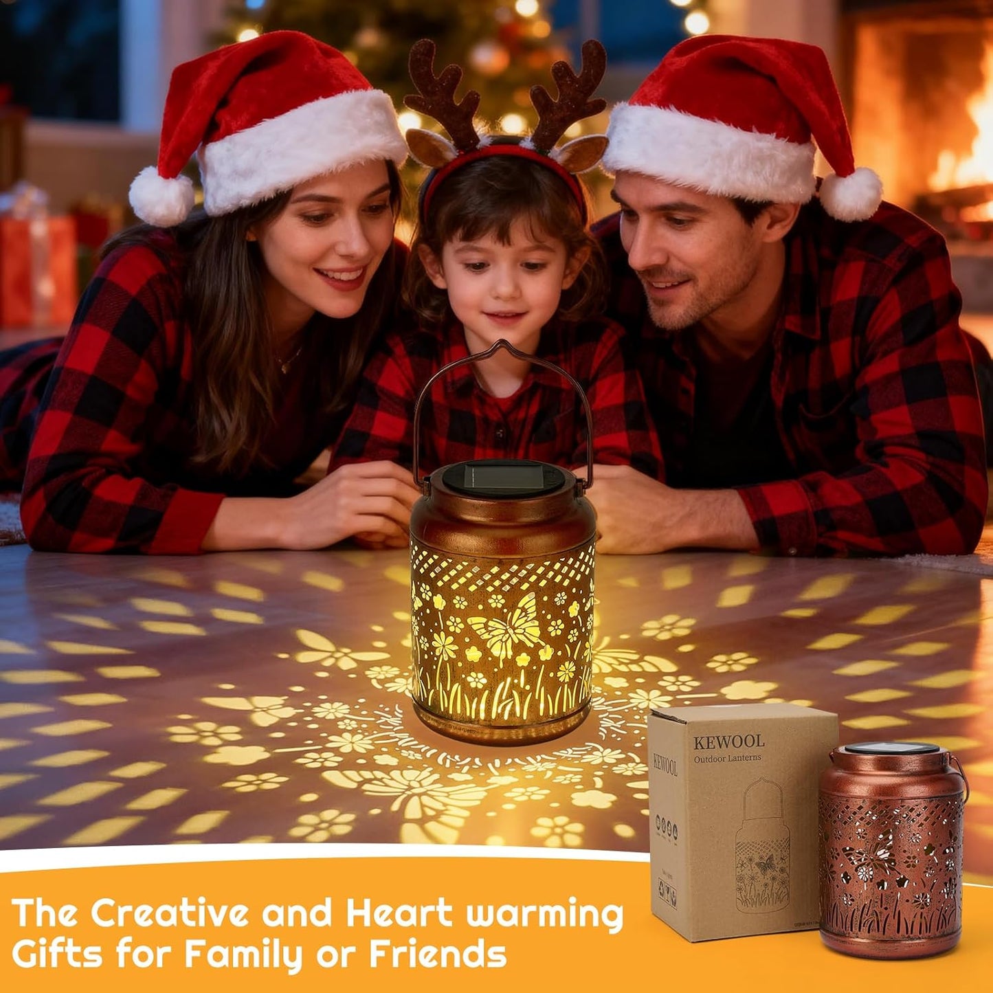 Butterfly Solar Lanterns Outdoor Waterproof - Metal Garden Decor Hanging Solar Lights Butterfly Decorations for Patio Yard Lawn Porch Pathway, Birthday Gifts for Women Mom Grandma