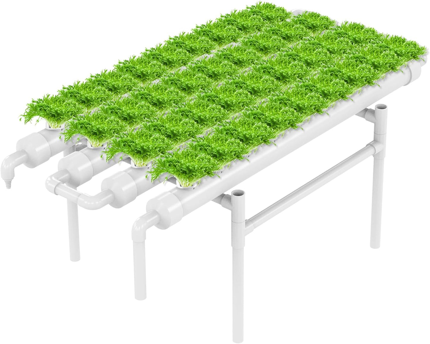NFT Hydroponic Growing System Kit - 36 Plant Sites | Food-Grade PVC-U Pipes | Indoor/Outdoor Gardening with Auto Water Pump & Timer | Ideal for Leafy Greens, Lettuce & Herbs