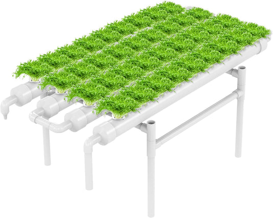 NFT Hydroponic Growing System Kit - 36 Plant Sites | Food-Grade PVC-U Pipes | Indoor/Outdoor Gardening with Auto Water Pump & Timer | Ideal for Leafy Greens, Lettuce & Herbs