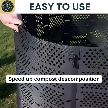 SunVara Compost Bins Outdoor Compost Bin Outdoor Composter Easy Assembling Large Capacity Yard Waste Bins Compost Bin Outside Outdoor Composting Bins