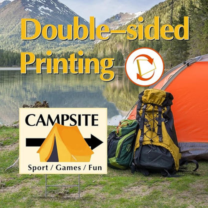 Custom Yard Sign with Stakes, Personalized Decorative Signs for Outside, Customized Full Color Lawn Sign, Double Sided Print Signs Outdoor, 2 Pack 18”x24”