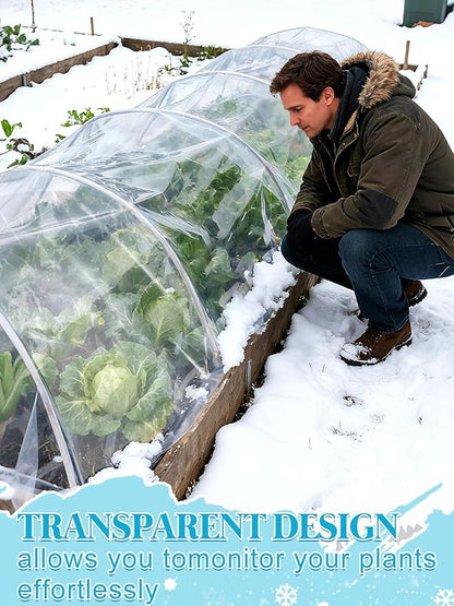 Alphatool Greenhouse Cover Plastic Sheeting - 10 x 20 ft Plant Covers Freeze Protection, Frost Cloths for Outdoor Plants, Clear Floating Row Cover for Outdoors Garden Plants Vegetables Crops