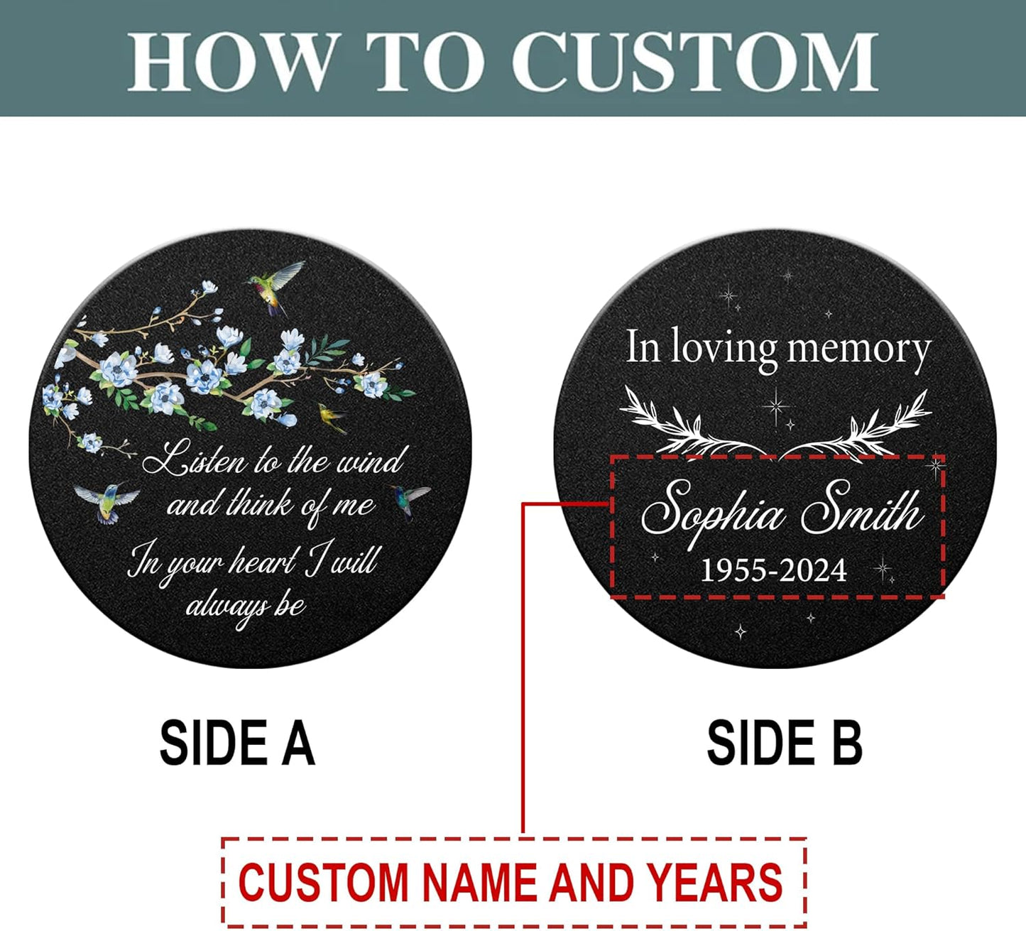 Personalized 36" Healing Memorial Wind Chimes for Outside, Bereavement Gift of Comfort for Loss of Mother, Father or Husband, A Soothing Remembrance for Your Garden and Patio