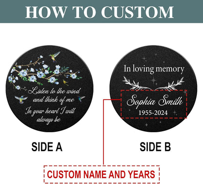 Personalized 36" Healing Memorial Wind Chimes for Outside, Bereavement Gift of Comfort for Loss of Mother, Father or Husband, A Soothing Remembrance for Your Garden and Patio