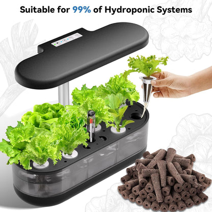 202pcs Hydroponic Pods Kit for AeroGarden, Ahopegarden, Grow Anything Kit for Indoor Garden Growing System Seed Pod Kit Includes 50 Grow Sponges, 50 Grow Baskets, 50 Grow Domes, 52 Stickers