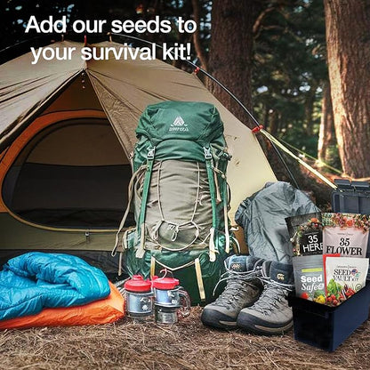 Ultimate Survival Seed Kit – 140 Heirloom, Non-GMO Varieties | Over 73,000 Seeds for Planting Vegetables, Herbs & Flowers | Emergency Food Preparedness & Long-Term Storage