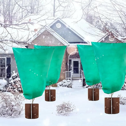 Plant Covers Freeze Protection – 35" × 50" Reusable Plant Protector Bag with Drawstring and Zipper for Plants Trees Shrub, Frost Jacket Warm Blanket for Freeze Frost Protection Season Extension