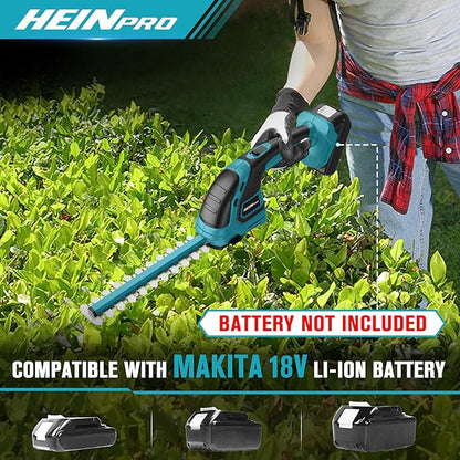 Cordless Hedge Trimmer Compatible with Makita 18V Battery (Battery not Included), Electric Hedge Trimmer Cordless, Bush Trimmers Grass Shears Handheld, Shrub Trimmers for Yard, Garden