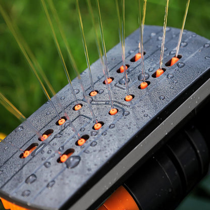 Stationary Yard Sprinklers, Oscillating Garden Sprinkler, 4 Modes Adjustable Lawn Sprinklers for Yard Large Area with 16 Spray Streams, Water Filter