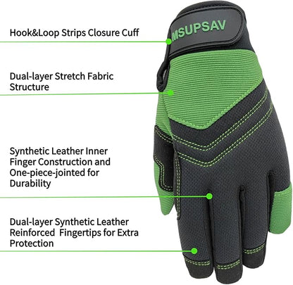 Thorn Proof&Puncture Resistant Gardening Gloves with Grip,Garden Gloves for Women, Leather Work Gloves,Gifts