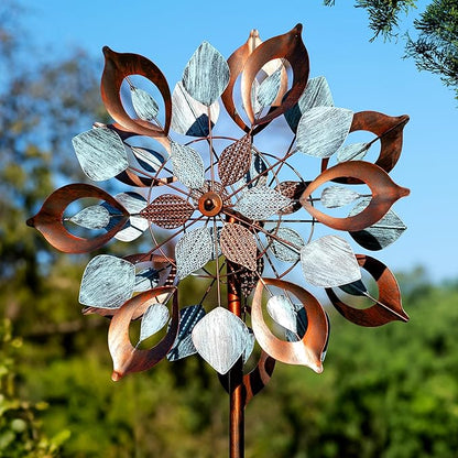 Wind Spinners Outdoor for Yard and Garden, Metal Large Wind Spinner & Sculptures 84 Inch, Garden Spinner Windmills for Yard Decor Gifts for Family Friends