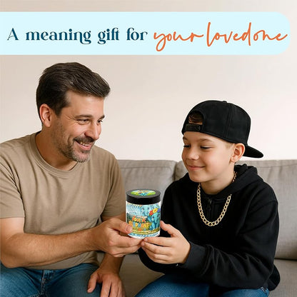 Positive Elephant Jar with 60 Daily Affirmation Cards, Emotional Support Elephant, Elephant Decor, Office Desk Accessories, Gift for Teenage Girl, Mens Birthday Gift, Appreciation Gifts