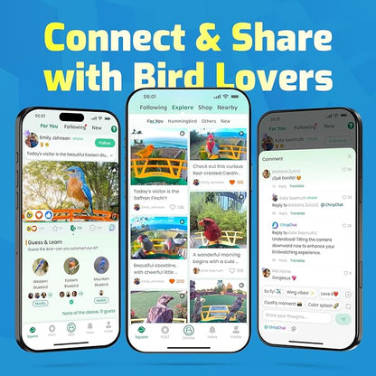 Bird Feeder with Camera, Smart Bird House with Cam for Outside, 2K HD Auto Record Video, AI Identification & Instant Alerts, Solar Powered, Bird Watching Gifts for Family and Birdlovers