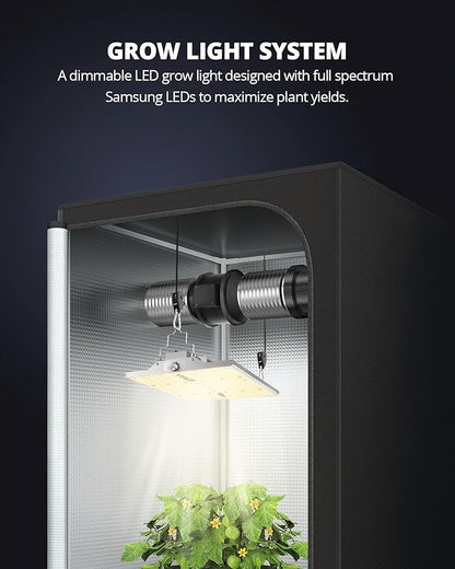 VIPARSPECTRA XS1500 LED Grow Lights for Seed Starting Compatible with Samsung LM301H Diodes and MeanWell Driver, Dimming Daisy Chain Grow Lights for Indoor Plants Full Spectrum for 2x2/3x3 Grow Tent
