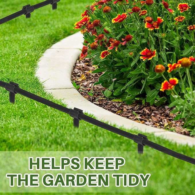 100 Pcs Irrigation Drip Support Stakes 1/2 Inch Tubing Hose Holder, Pipe Universal Drip Lines Tubing Hose for Gardening Patio Lawn Irrigation Growing