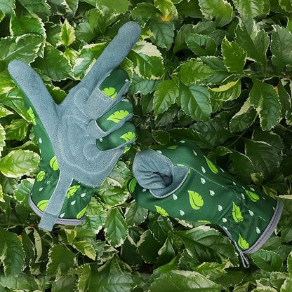 SKYDEER Women's Gardening Gloves - Genuine Deerskin Suede, Ultra-Soft Padded, Comfort Fit for Outdoor Work (SD6615/M)