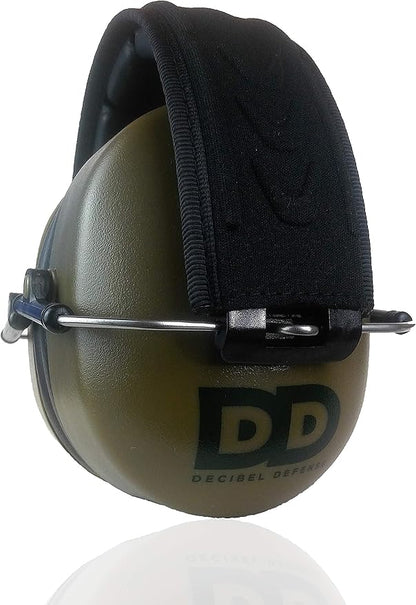 DECIBEL DEFENSE Professional Safety Ear Muffs 37dB NRR - The HIGHEST Rated & MOST COMFORTABLE Ear Protection For Shooting & Industrial Use - THE BEST HEARING PROTECTION GUARANTEED! (GREEN)