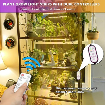 Plant Grow Lights Strip for Indoor Plants Full Spectrum,216 LEDs Plant Lights Bar for Indoor Growing with Timer, Indoor Plant Grow Lamp for House Plants with 3 Lighting Mode/10 Dimmable