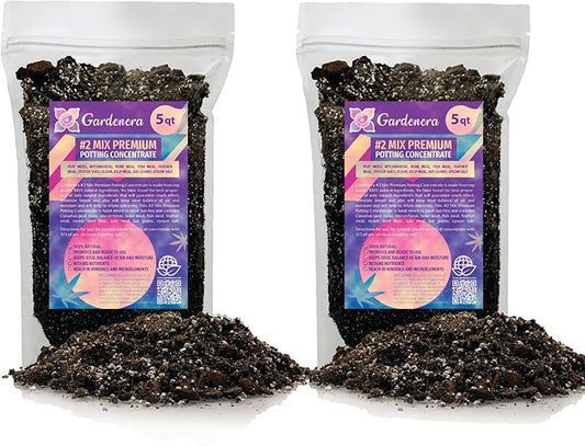 Gardenera Premium Organic #1 Potting Soil Mix - Ideal Nutrient Blend for Robust, High-Yield, and Beautifully Blooming Outdoor Guerrilla Growing Plants - 10 Quart